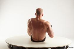 Swimsuit Gymnastic poses Man White Standing poses - ALL Muscular Bald Standing poses - simple Standard Photoshoot Academic